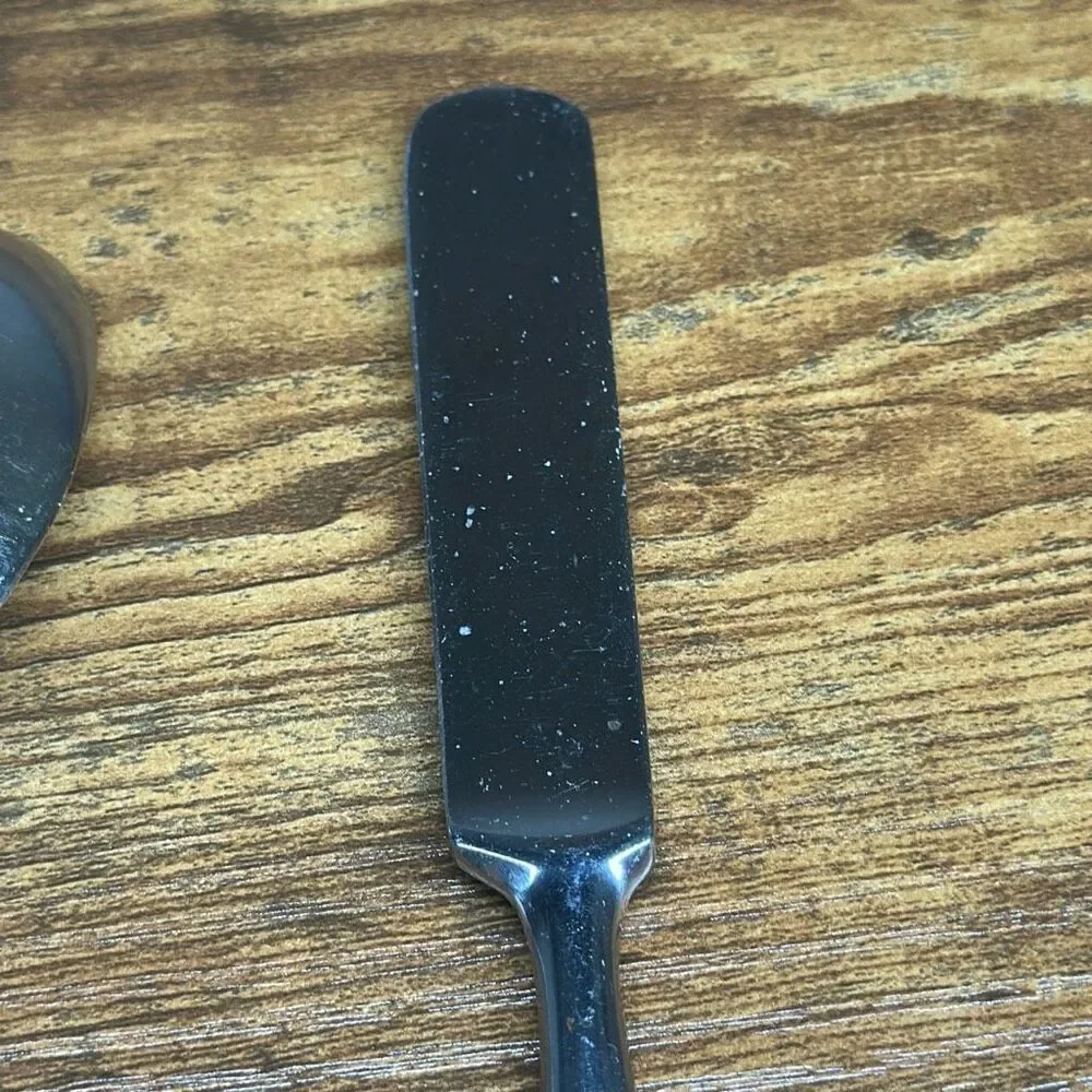 Dansk Anvil Korea Knife and Soup Spoon Stainless‎ Steel Flatware SCRATCHED